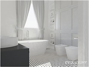EVOLUXURY - BROADWAY - Duża jako pokój kąpielowy łazienka z oknem, styl glamour - zdjęcie od EVOLUXURY DESIGN ARKADIUSZ JASKOLSKI