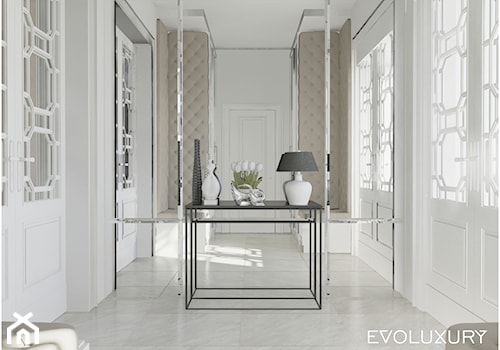 EVOLUXURY - BROADWAY - Średni biały hol / przedpokój, styl glamour - zdjęcie od EVOLUXURY DESIGN ARKADIUSZ JASKOLSKI