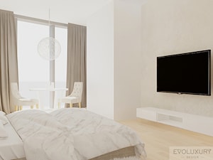 EVOLUXURY - APARTAMENT 2 SKY TOWER - Sypialnia, styl minimalistyczny - zdjęcie od EVOLUXURY DESIGN ARKADIUSZ JASKOLSKI