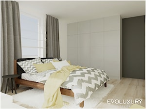 EVOLUXURY - BROADWAY - Średnia szara sypialnia, styl skandynawski - zdjęcie od EVOLUXURY DESIGN ARKADIUSZ JASKOLSKI