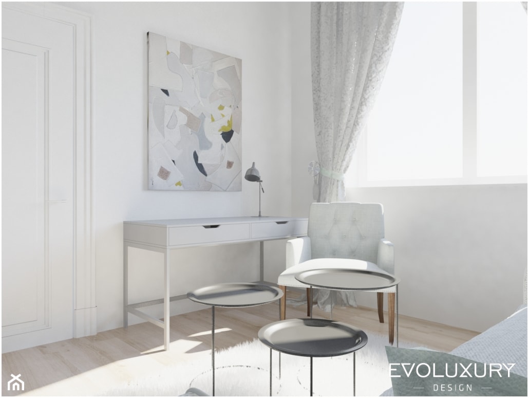 EVOLUXURY - BROADWAY - Mała biała sypialnia, styl glamour - zdjęcie od EVOLUXURY DESIGN ARKADIUSZ JASKOLSKI - Homebook