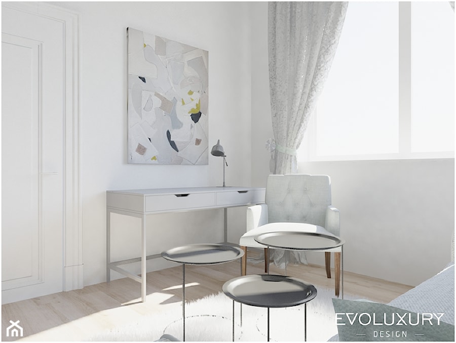 EVOLUXURY - BROADWAY - Mała biała sypialnia, styl glamour - zdjęcie od EVOLUXURY DESIGN ARKADIUSZ JASKOLSKI