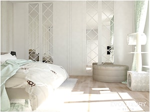 EVOLUXURY - BROADWAY - Średnia biała sypialnia, styl glamour - zdjęcie od EVOLUXURY DESIGN ARKADIUSZ JASKOLSKI