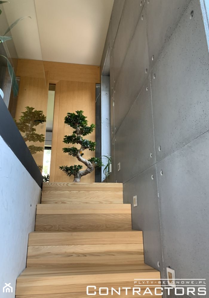 Płyty betonowe na ścianie - zdjęcie od CONTRACTORS beton architektoniczny - Homebook