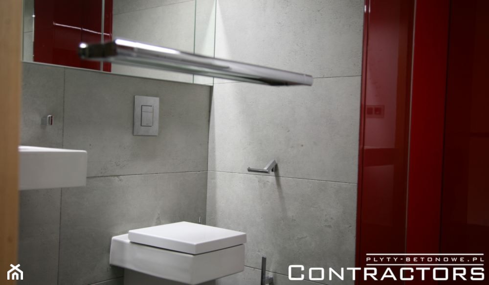 Płyty betonowe w łazience - zdjęcie od CONTRACTORS beton architektoniczny - Homebook