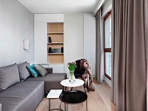Apartament /Quattro Towers/ Gdańsk Wrzeszcz/ - Mały szary pokój dziecka dla nastolatka dla chłopca, styl nowoczesny - zdjęcie od AJOT pracownia projektowa