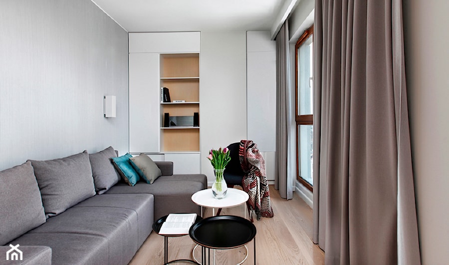 Apartament /Quattro Towers/ Gdańsk Wrzeszcz/ - Mały szary pokój dziecka dla nastolatka dla chłopca, styl nowoczesny - zdjęcie od AJOT pracownia projektowa