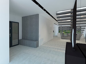 Dom jednorodzinny 400m2 - Hol / przedpokój, styl nowoczesny - zdjęcie od AJOT pracownia projektowa