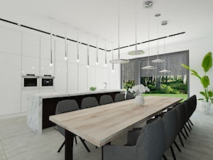 Dom jednorodzinny 400m2 - Kuchnia, styl nowoczesny - zdjęcie od AJOT pracownia projektowa