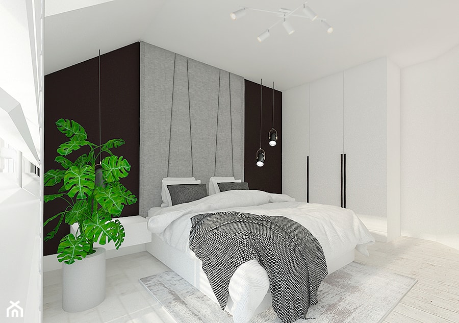 Dom 240 - Sypialnia, styl nowoczesny - zdjęcie od AJOT pracownia projektowa