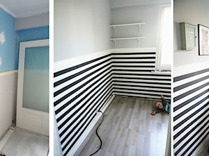 pokój małego chłopca - Biały czarny szary pokój dziecka dla dziecka - zdjęcie od Pracownia Projektowa Shekoku