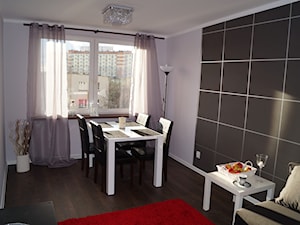 Mieszkanie Sukienna - Średnia czarna szara jadalnia jako osobne pomieszczenie - zdjęcie od Joanna Tołwińska