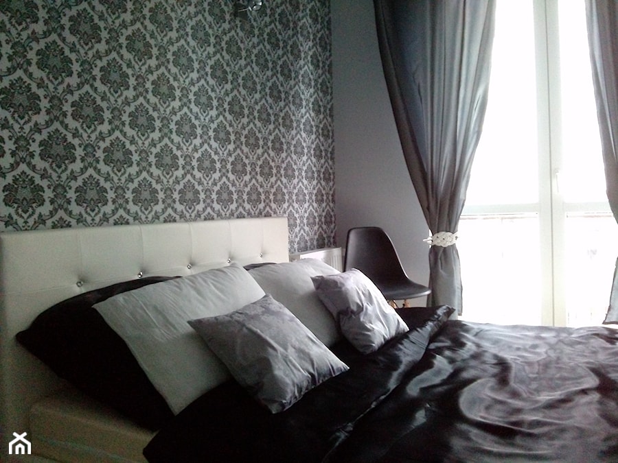 mieszkanie w kamienicy ul. Mickiewicza Białystok - Średnia sypialnia, styl glamour - zdjęcie od Joanna Tołwińska