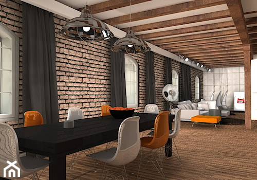 "Wielkomiejski loft" - Jadalnia, styl industrialny - zdjęcie od K-STUDIO Architekt Wnętrz Katarzyna Miłkowska