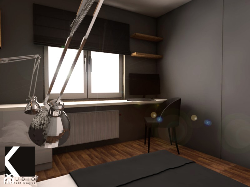 "Szczypta nowoczesności" - Sypialnia, styl minimalistyczny - zdjęcie od K-STUDIO Architekt Wnętrz Katarzyna Miłkowska