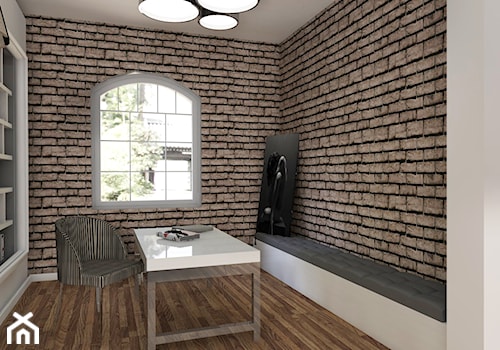 "Wielkomiejski loft" - Średnie w osobnym pomieszczeniu biuro, styl industrialny - zdjęcie od K-STUDIO Architekt Wnętrz Katarzyna Miłkowska