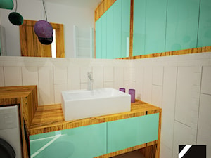 "Kolorowa łazienka" - Łazienka, styl nowoczesny - zdjęcie od K-STUDIO Architekt Wnętrz Katarzyna Miłkowska