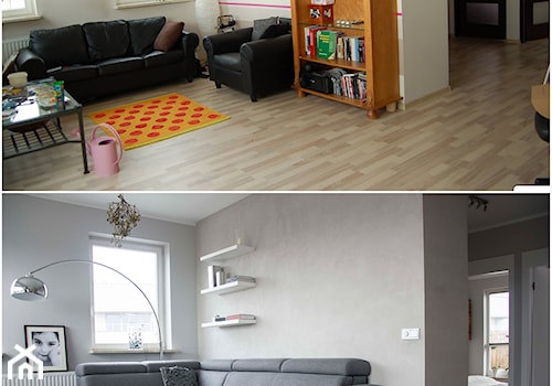 Metamorfoza mieszkania - Średni szary salon, styl nowoczesny - zdjęcie od Ra Barbar