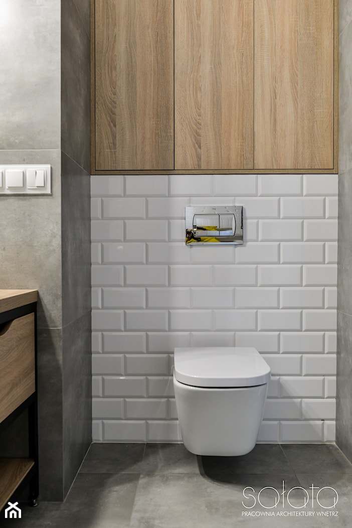 Mieszkanie II w zabudowie wielorodzinnej - Mała łazienka, styl skandynawski - zdjęcie od SAŁATA-Pracownia Architektury Wnętrz - Homebook
