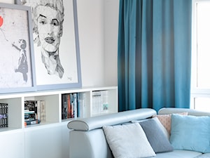 Mieszkanie II w zabudowie wielorodzinnej - Mały biały salon, styl skandynawski - zdjęcie od SAŁATA-Pracownia Architektury Wnętrz