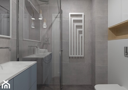 Apartament nadmorski I - Średnia na poddaszu bez okna łazienka, styl nowoczesny - zdjęcie od SAŁATA-Pracownia Architektury Wnętrz