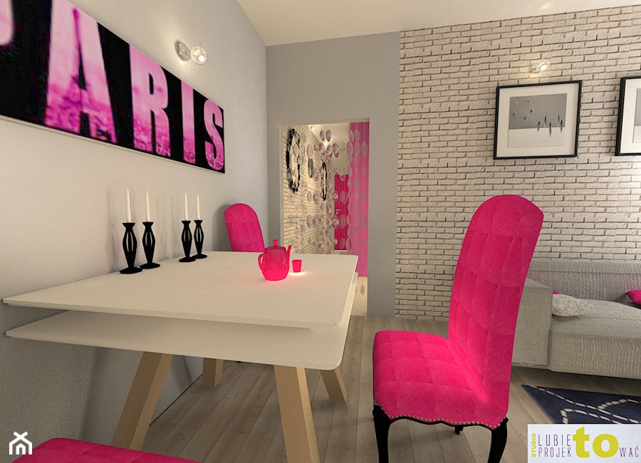 Mieszkanie Singielki - nowocześnie i glamour - Salon, styl glamour - zdjęcie od Studio Lubię Projektować Ewa Mikulska