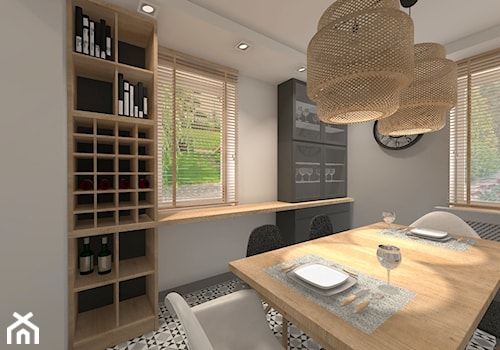 Projekty - Średnia biała jadalnia jako osobne pomieszczenie - zdjęcie od Domokreator - Magdalena Tylenda