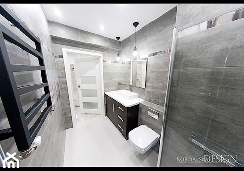 łazienka w stylu industrialnym - Średnia bez okna z punktowym oświetleniem łazienka, styl industrialny - zdjęcie od kordi91