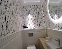panelowanie ścienne w łazience - zdjęcie od Artystyczna Manufaktura - klasyczne meble na wymiar - Homebook