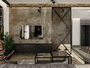 loftowy salon z elementami industrialnymi i vintage - zdjęcie od Deco-Studio Aneta Paruzel