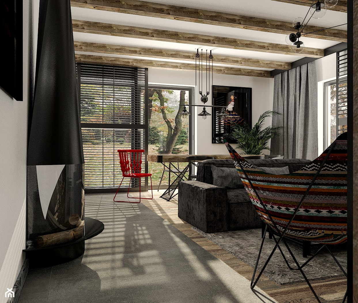 salon loft z elementami industrialnymi i vintage - zdjęcie od Deco-Studio Aneta Paruzel - Homebook