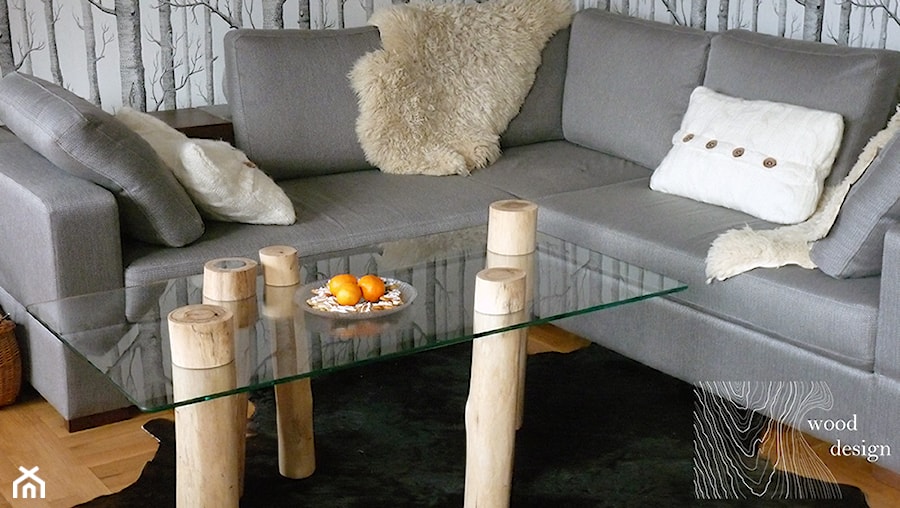 Wood Design na Święta - Mały średni salon, styl skandynawski - zdjęcie od Marta Magnowska - Projektowanie Wnętrz i Wizualizacje