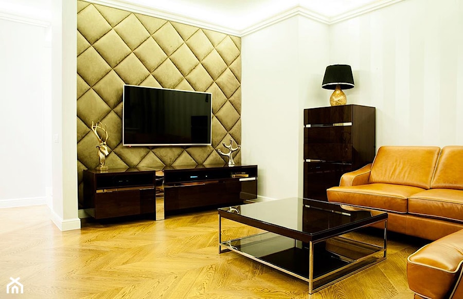 Apartament osiedle pod Wierzbami - Salon, styl glamour - zdjęcie od Lux