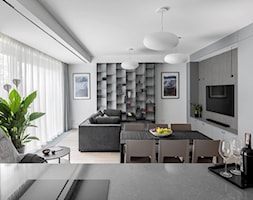 Arktyka - apartament na Szczęśliwicach - Salon, styl minimalistyczny - zdjęcie od Jacek Tryc-wnętrza - Homebook