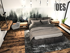 Sypialnia w lesie - Sypialnia, styl minimalistyczny - zdjęcie od OES architekci