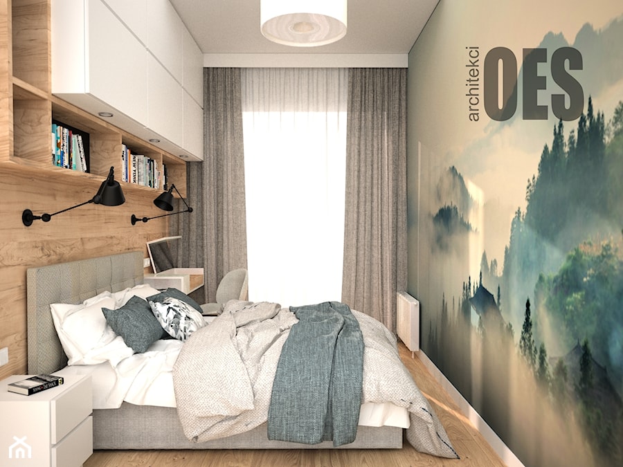 Przytulna sypialnia - zdjęcie od OES architekci