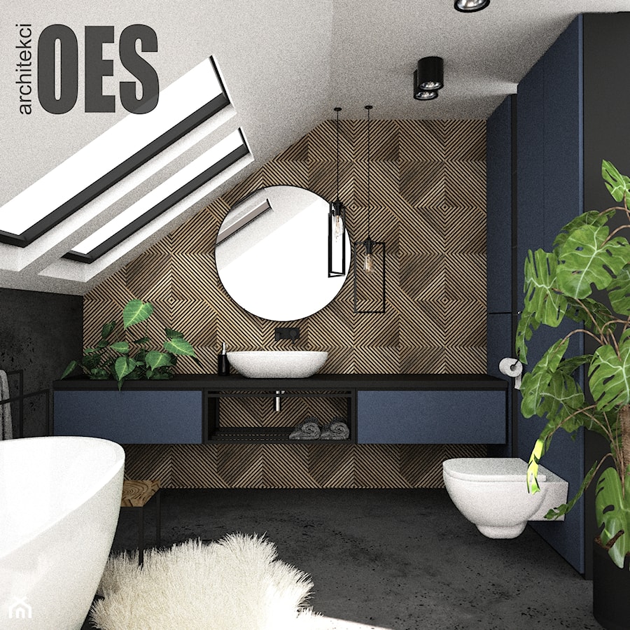 Sypialnia z łazienką - Łazienka, styl nowoczesny - zdjęcie od OES architekci