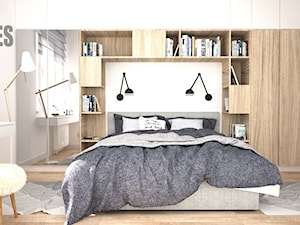 Sypialnia z miejscem na książki