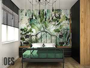 Zielona sypialnia - Sypialnia, styl nowoczesny - zdjęcie od OES architekci