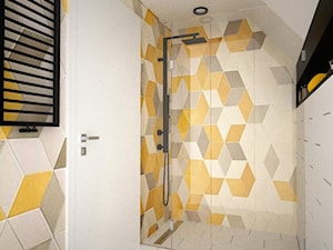 Żółta łazienka - Łazienka, styl nowoczesny - zdjęcie od OES architekci