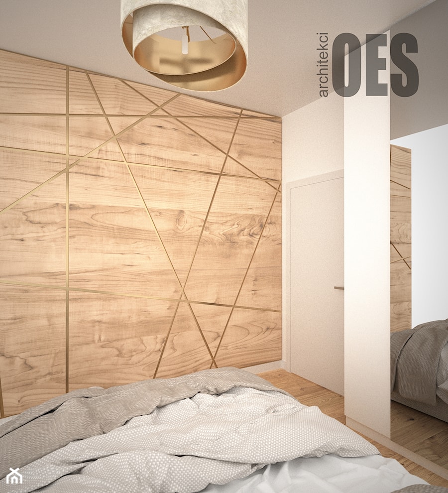Subtelna sypialnia - Sypialnia, styl nowoczesny - zdjęcie od OES architekci