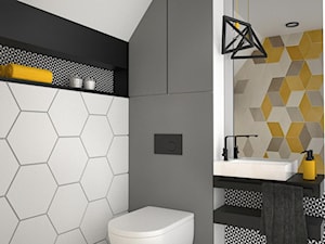 Żółta łazienka - Łazienka, styl nowoczesny - zdjęcie od OES architekci