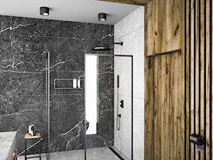 Czarna łazienka - Łazienka, styl nowoczesny - zdjęcie od OES architekci