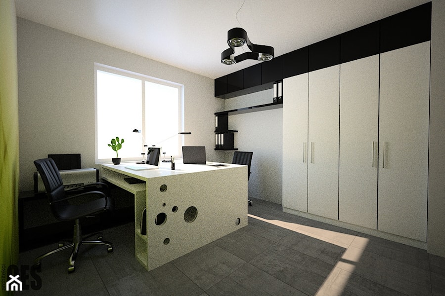 Projekty pokoi biurowych/gabinetów - Biuro, styl nowoczesny - zdjęcie od OES architekci