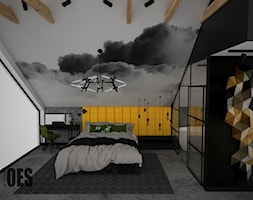 Sypialnia ze skosem - Sypialnia, styl nowoczesny - zdjęcie od OES architekci - Homebook