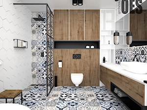 Drewno w łazience - Łazienka, styl nowoczesny - zdjęcie od OES architekci