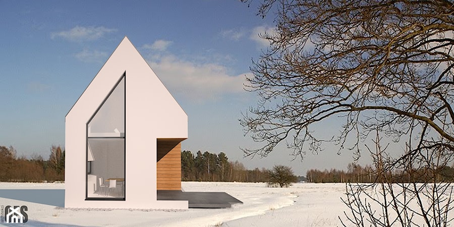 Biały dom stodoła - Nowoczesne domy, styl nowoczesny - zdjęcie od OES architekci