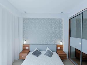 Realizacja mieszkanie na wynajem Kraków 2 - Średnia biała szara sypialnia, styl nowoczesny - zdjęcie od All Design Agnieszka Lorenc