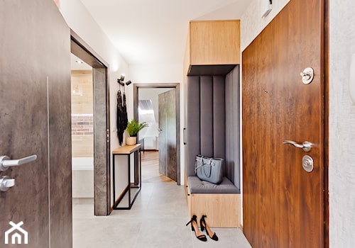 Realizacja projektu mieszkania z antresola - Hol / przedpokój, styl industrialny - zdjęcie od All Design Agnieszka Lorenc