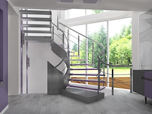 Dom fiolety projekt - Schody, styl nowoczesny - zdjęcie od All Design Agnieszka Lorenc